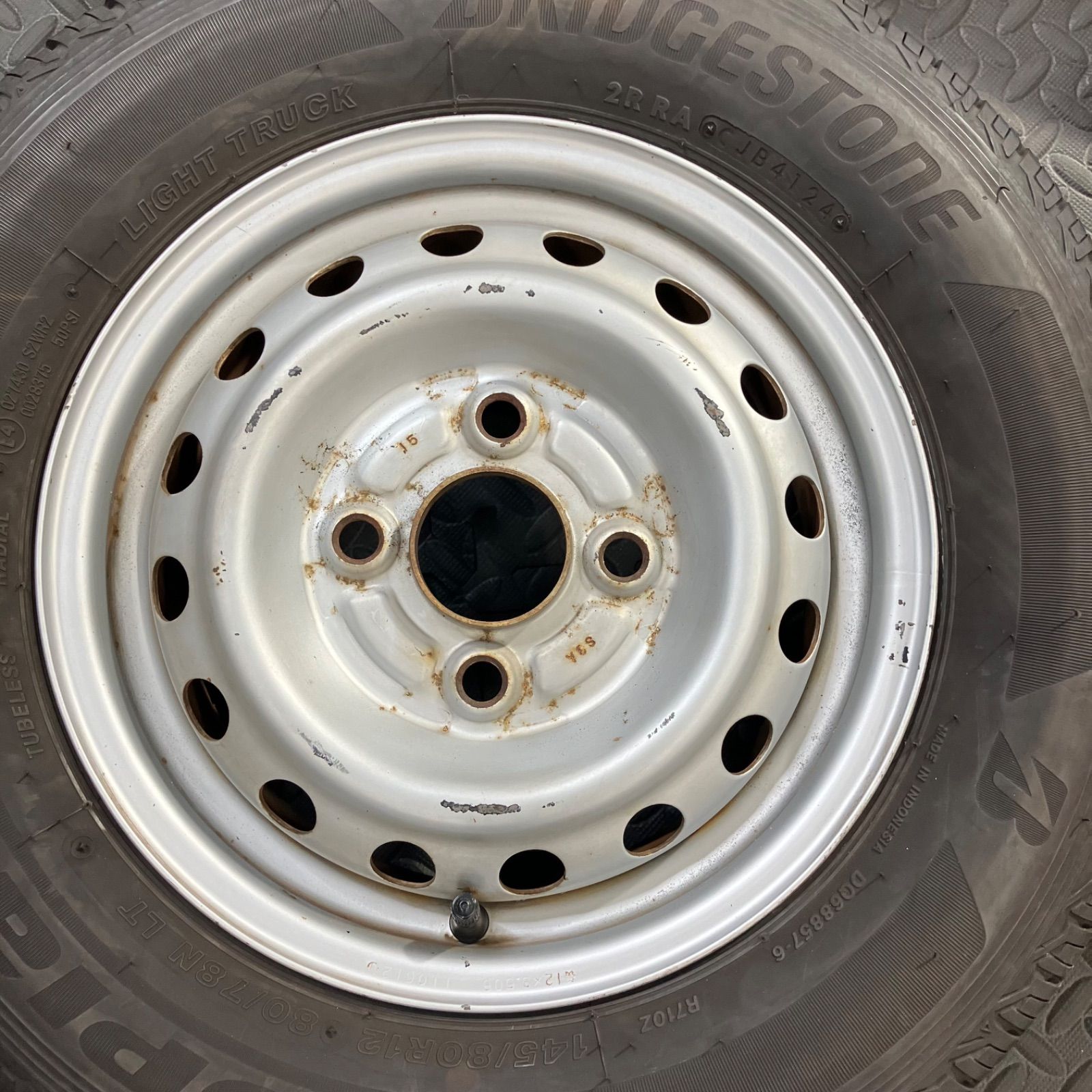 24年製 145/80R12 80/78N LT ブリヂストン エコピアR710 ホンダ 