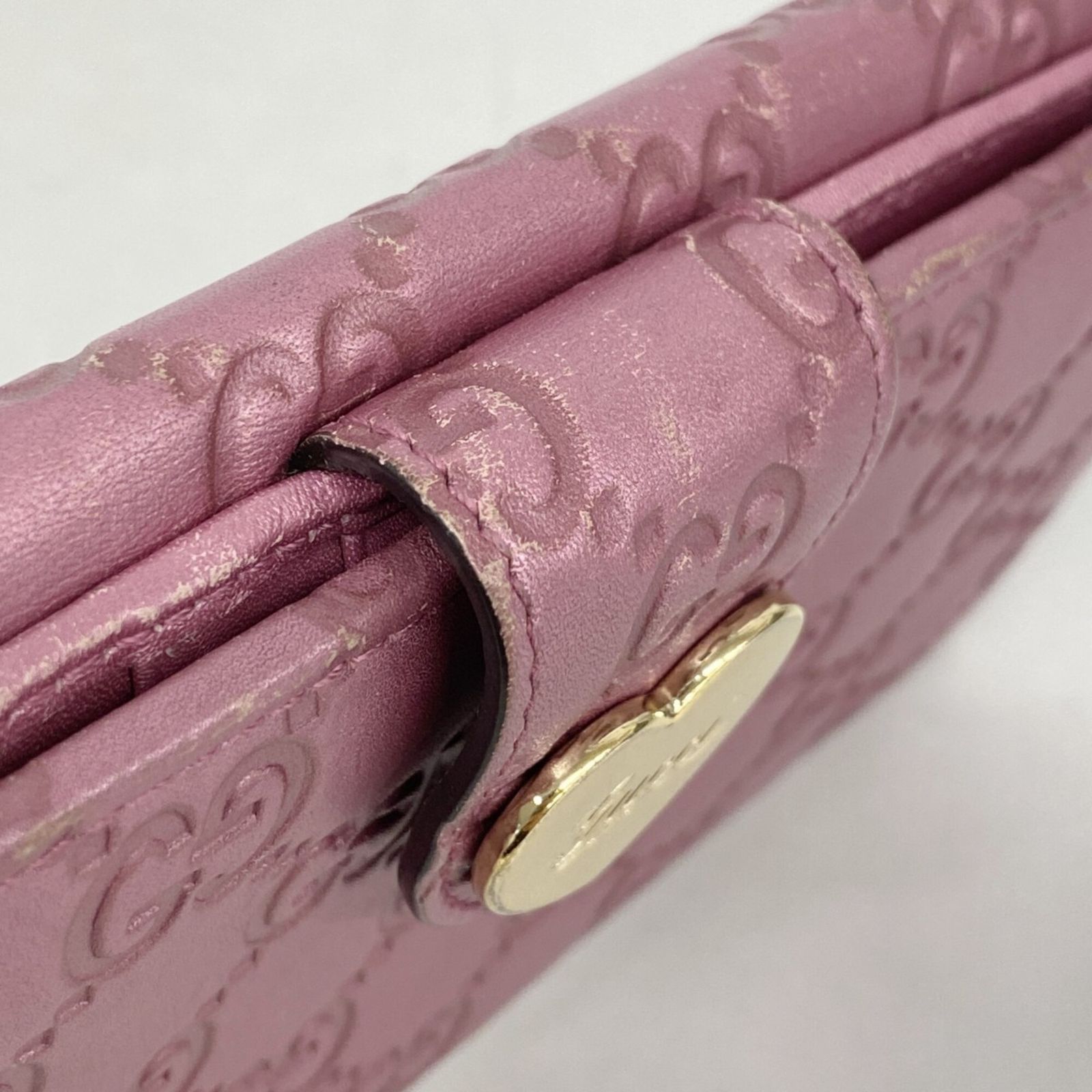 グッチ(Gucci) グッチ 長財布 グッチシマ 203550 レザー ピンク