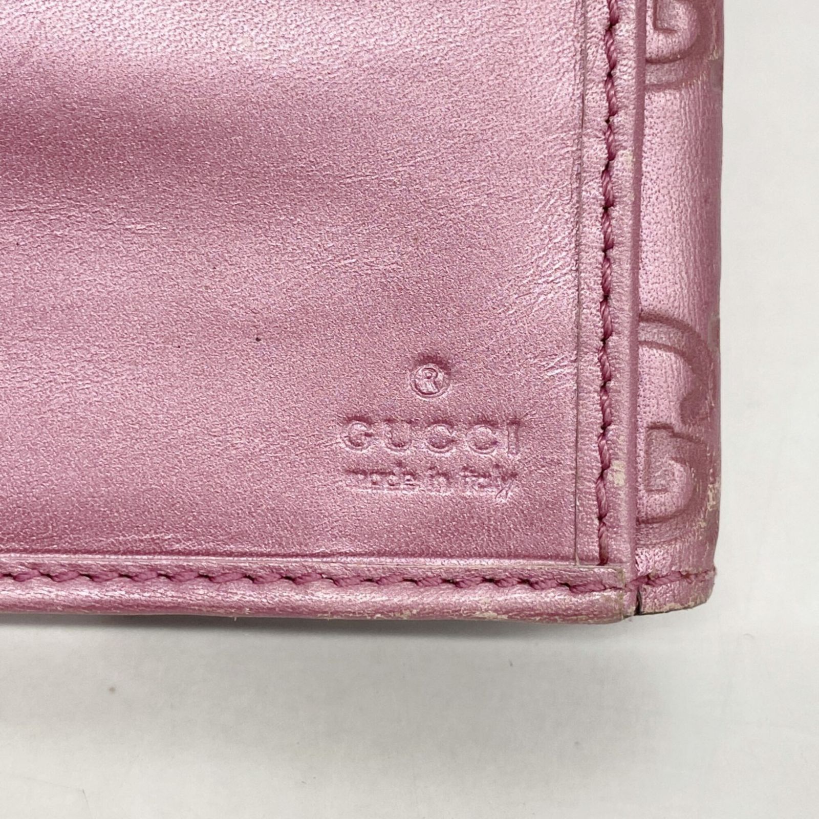 グッチ(Gucci) グッチ 長財布 グッチシマ 203550 レザー ピンク
