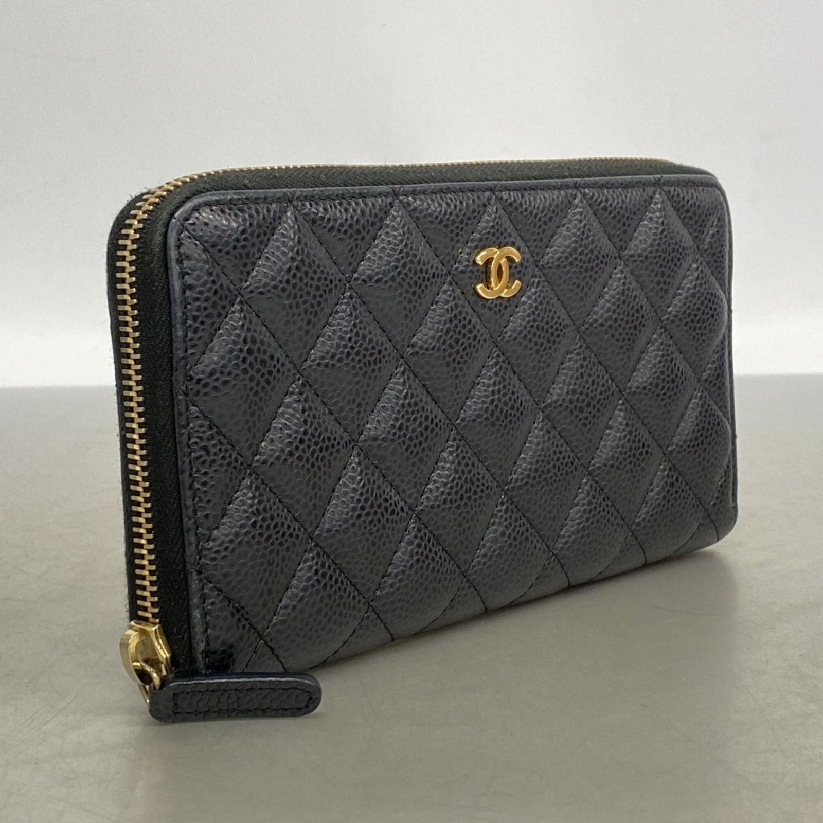 シャネル(Chanel) シャネル 長財布 マトラッセ キャビアスキン 