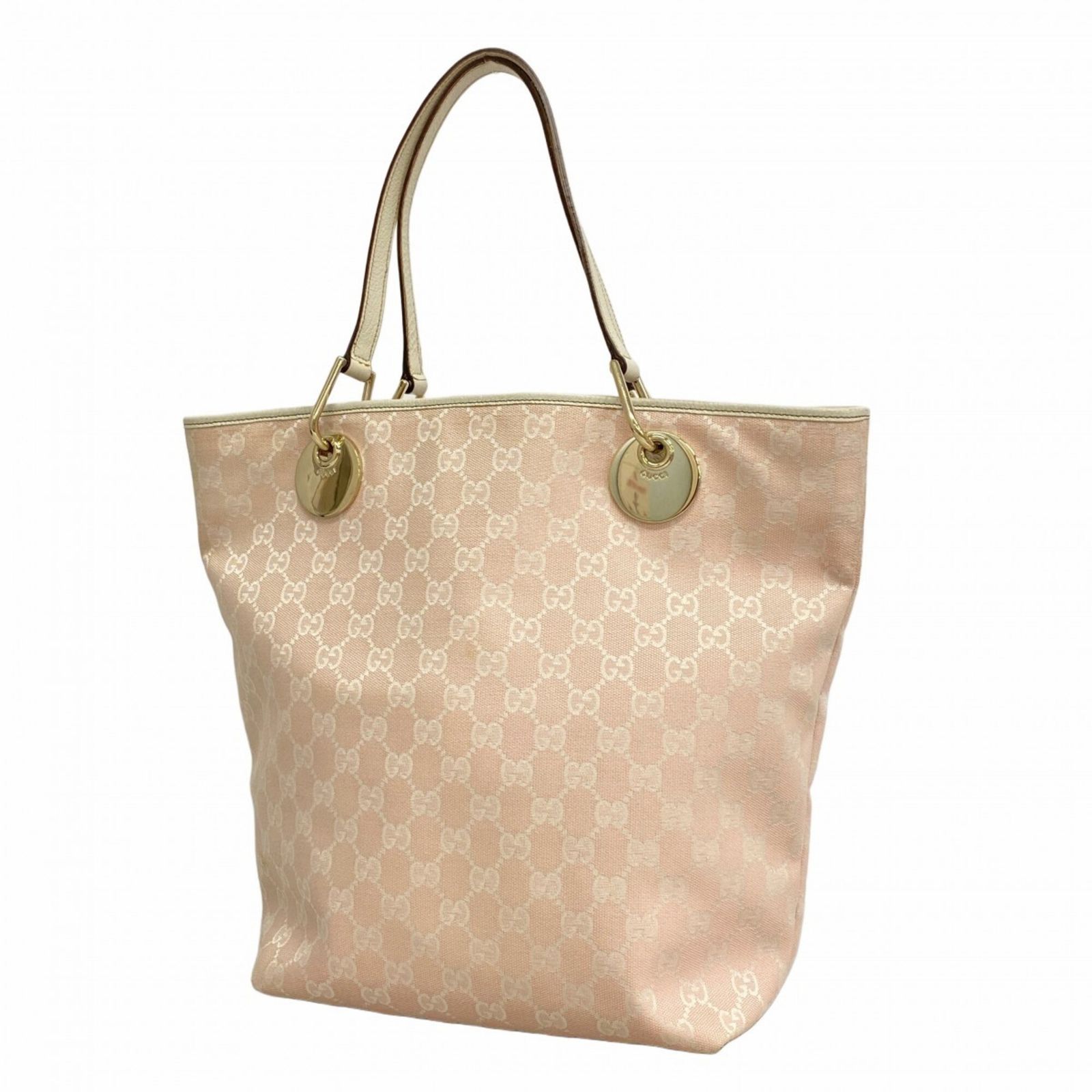 グッチ(Gucci) グッチ トートバッグ GGキャンバス 120836 キャンバス ピンク シャンパンレディース