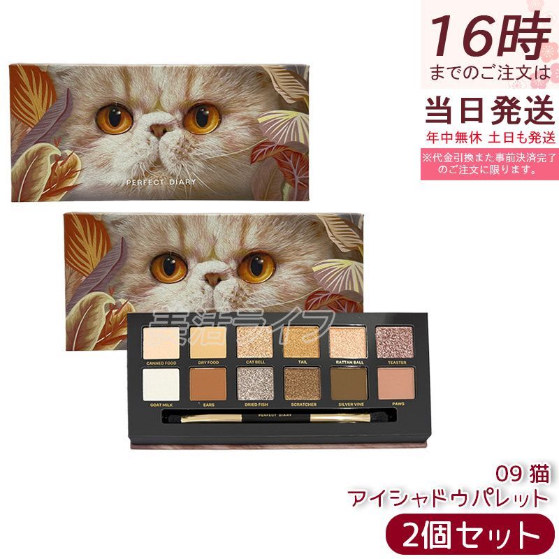 2個セット Perfect Diary エクスプローラ12色アイシャドウパレット 09猫 アイシャドウ アッ 正規品
