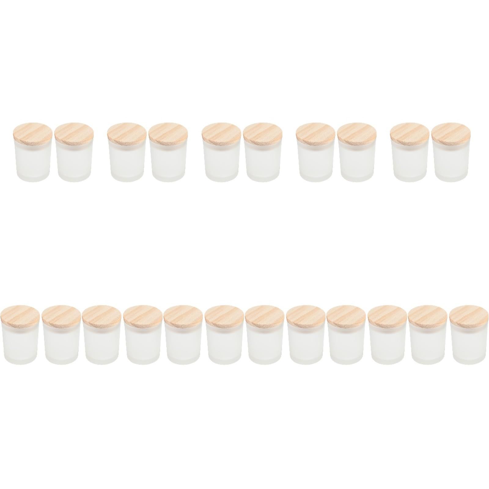 新品 iplusmile キャンドルカップ キャンドルホルダー ガラスジャー シンプル 耐熱容器 蓋付き アロマキャンドル DIY 手作り用 22個セット