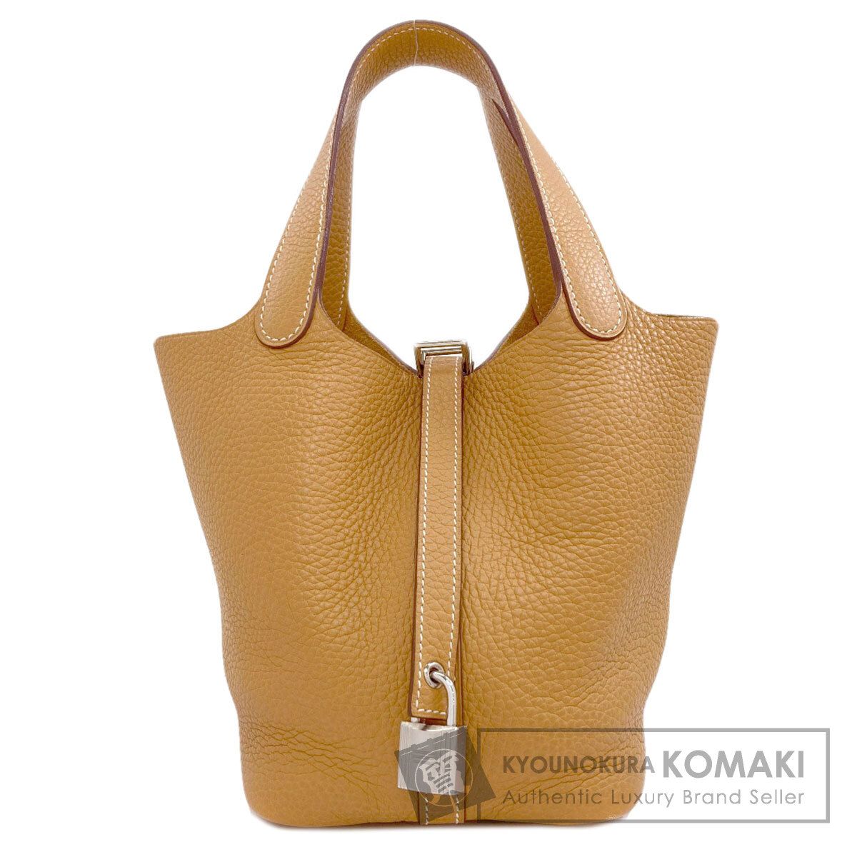 HERMES エルメス ピコタンロックPM キャメル シルバー金具 ハンドバッグ トリヨン レディース [中古]