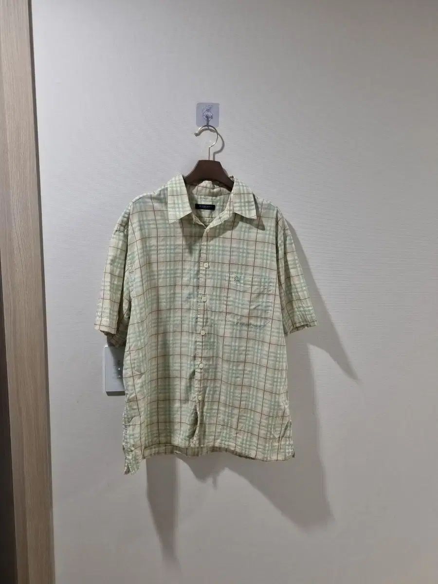 バーバリー ロンドン チェック 半袖 シャツ L