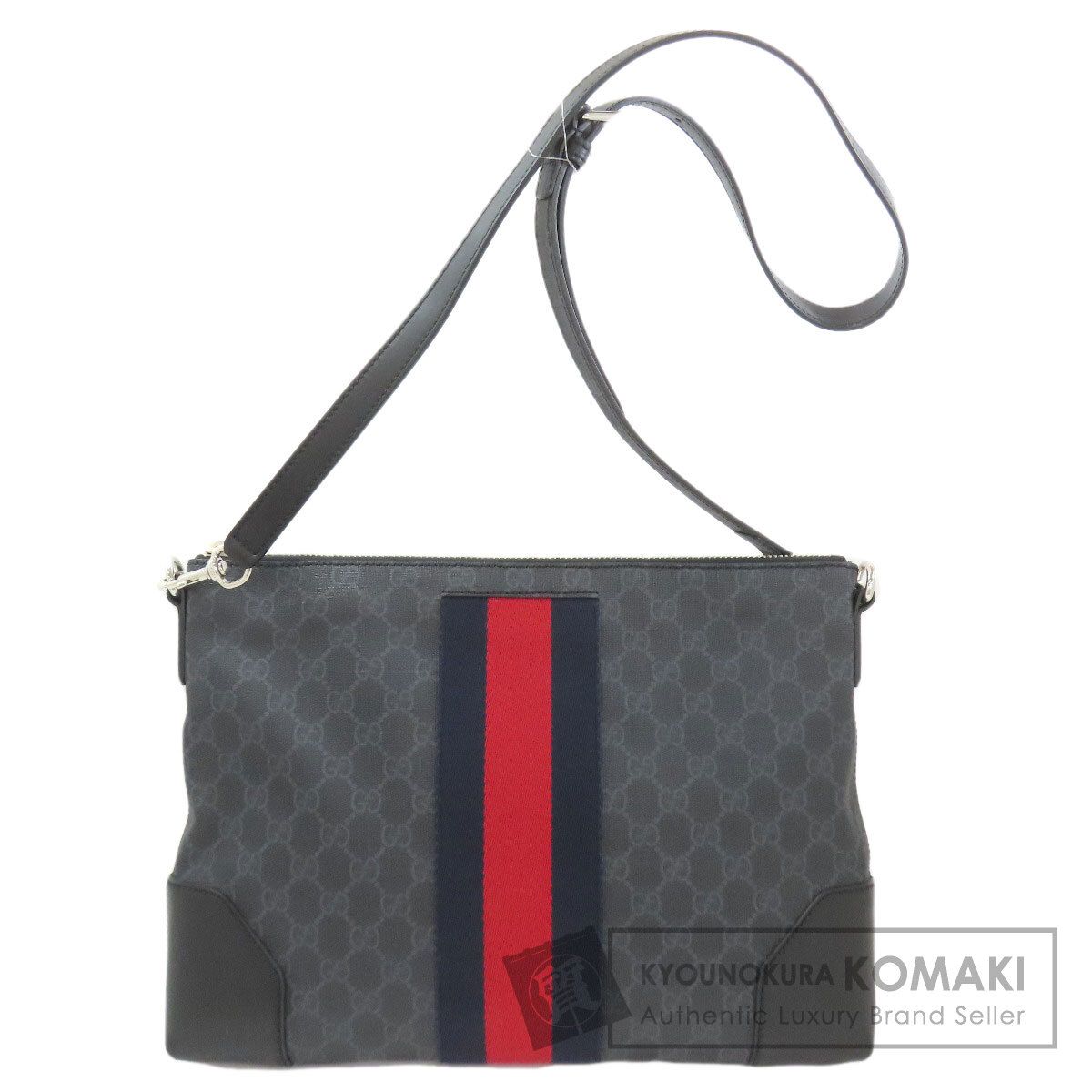 GUCCI グッチ 474139 ロングショルダー GGスプリーム ショルダーバッグ PVC キャンバス メンズ [中古] GUCCI グッチ 474139 ロングショルダー GGスプリーム ショルダーバッグ