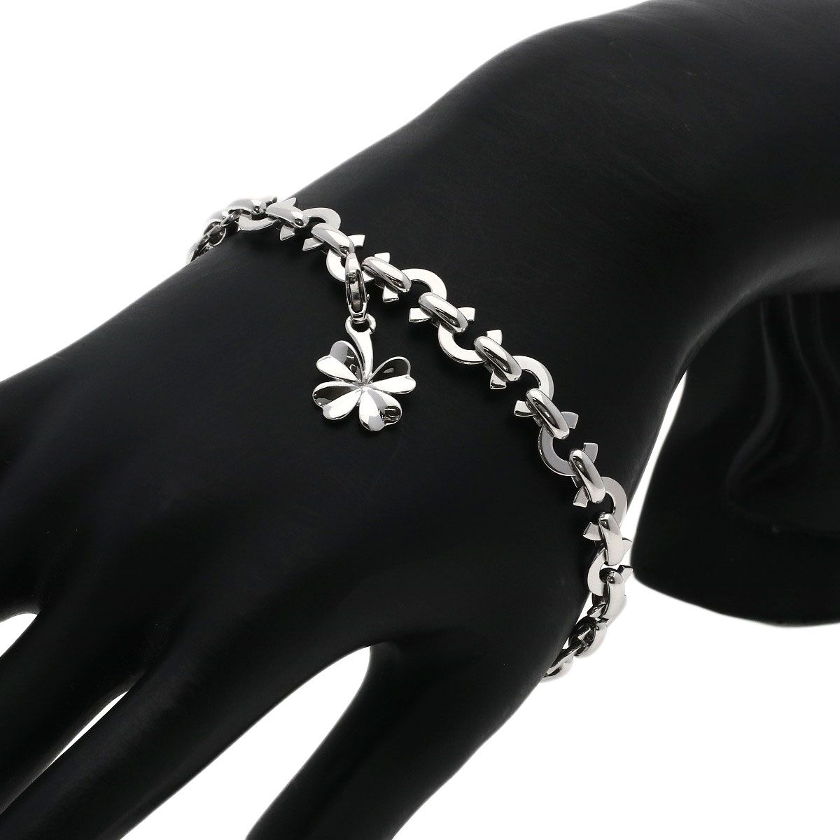 CHANEL シャネル ココ Cロゴ クローバー チャーム ブレスレット K18WG
