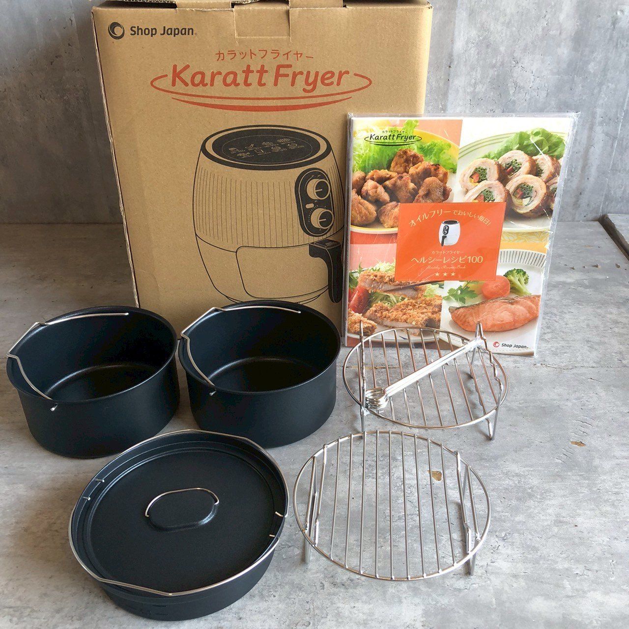 KRFWS01 カラットフライヤー ショップジャパン 油なし 油なし KRFWS01 カラットフライヤー 在庫有・即納】ショップジャパン 脂肪分カット キッチン家電