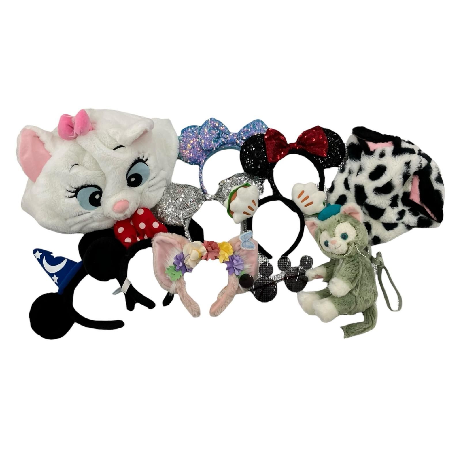 186001 現状品 Disney ディズニー ファンキャップ カチューシャ ぬいぐるみポシェット サングラス 11点まとめ売り