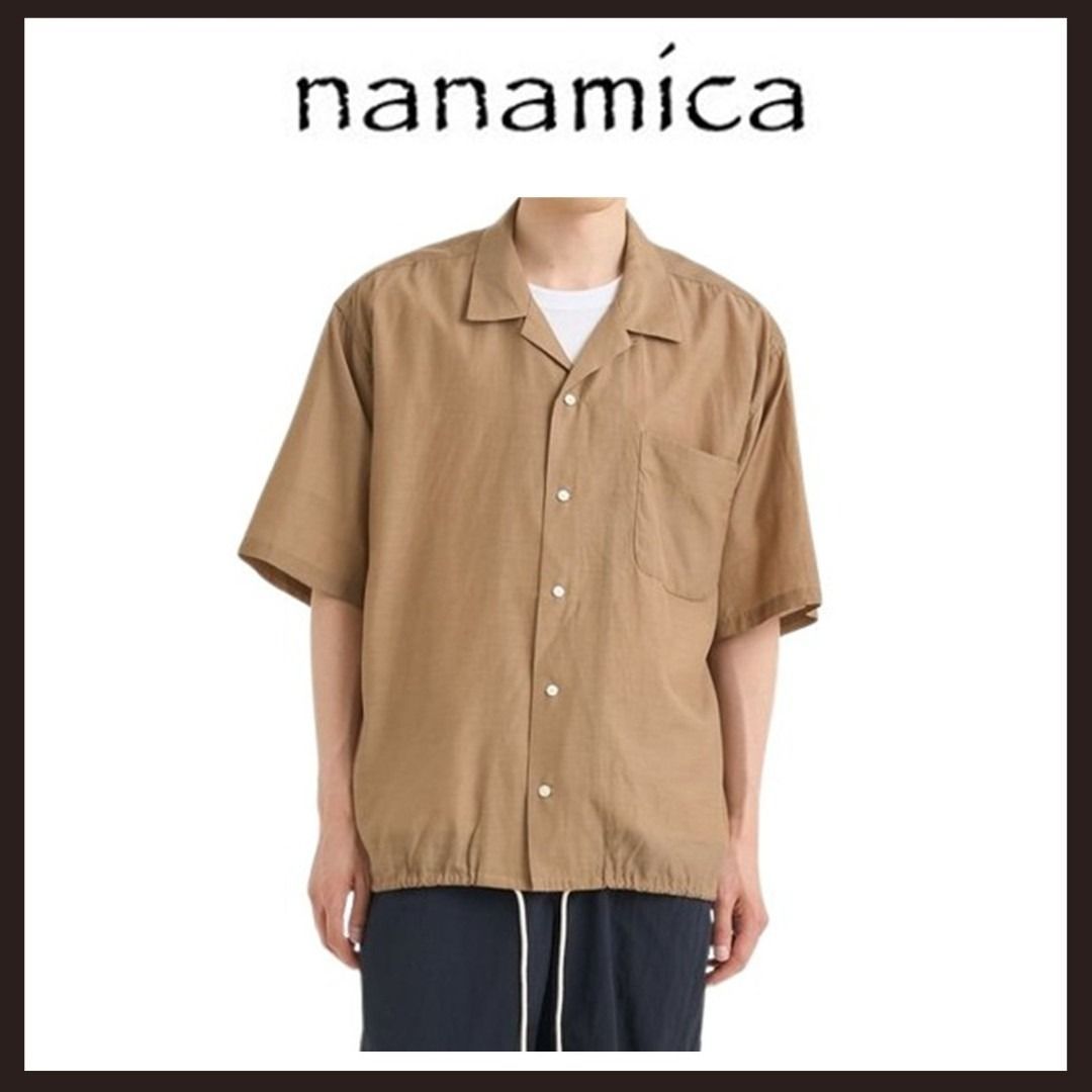 新品未使用 nanamica(ナナミカ) オープンカラーシャツ S ベージュ