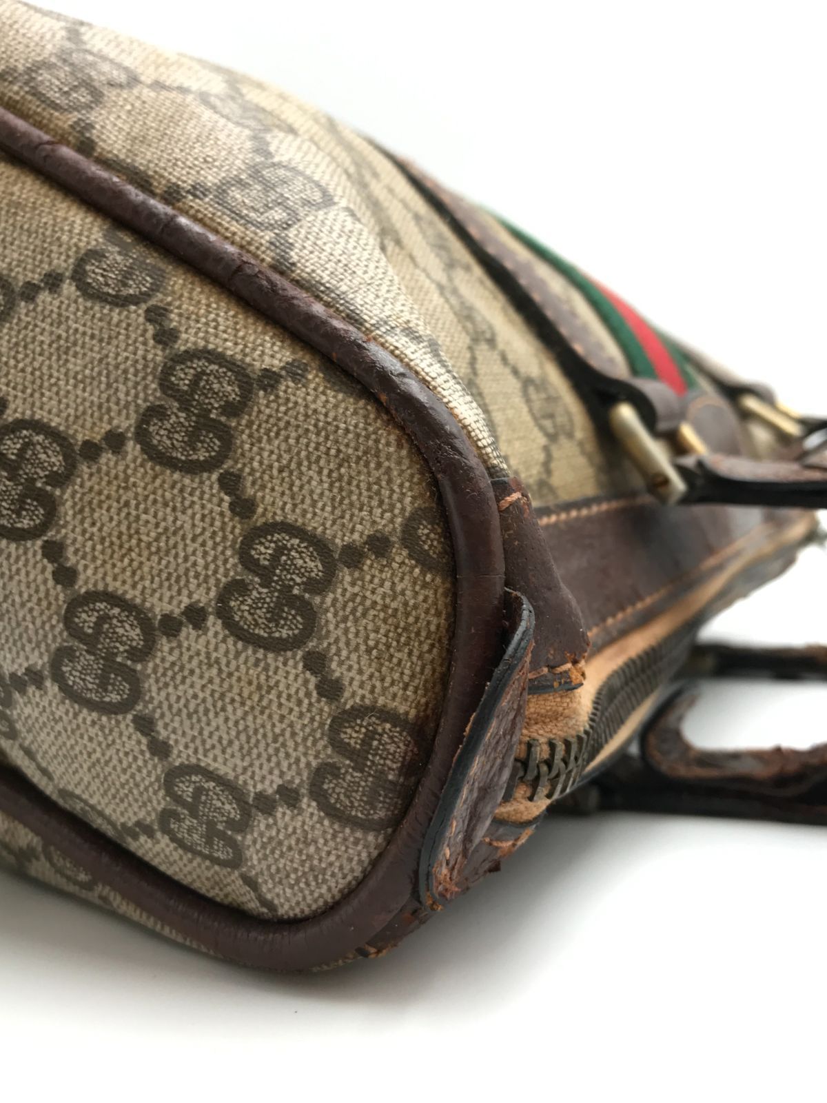 GUCCI オールドグッチ ミニボストンバッグ シェリーライン GG