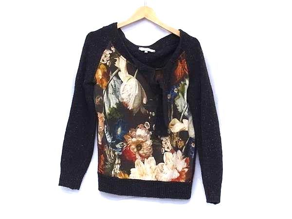 Max Mara マックスマーラ ウール×ナイロン フラワー 花 長袖 ニット トップス セーター 表記サイズ M 洋服 マルチカラー DM9324