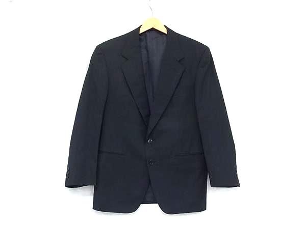 ■美品■ Ermenegildo Zegna エルメネジルド ゼニア ウール100% ジャケット アウター 上着 サイズ 48 洋服 メンズ ブラック系 DM9342