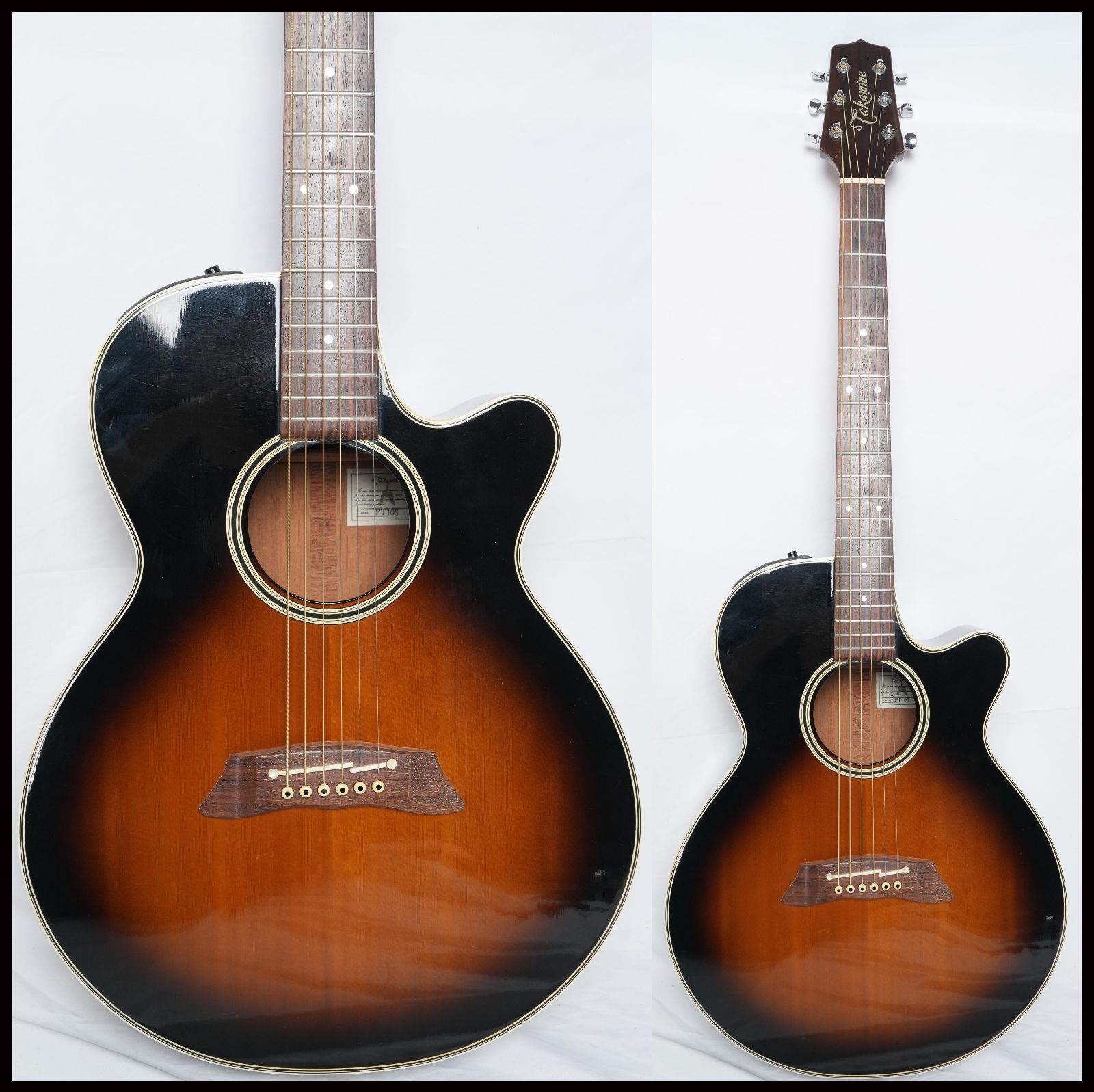 ☆TAKAMINE PT-106 BS コンパクトサイズエレアコ 日本製 タカミネ 状態 