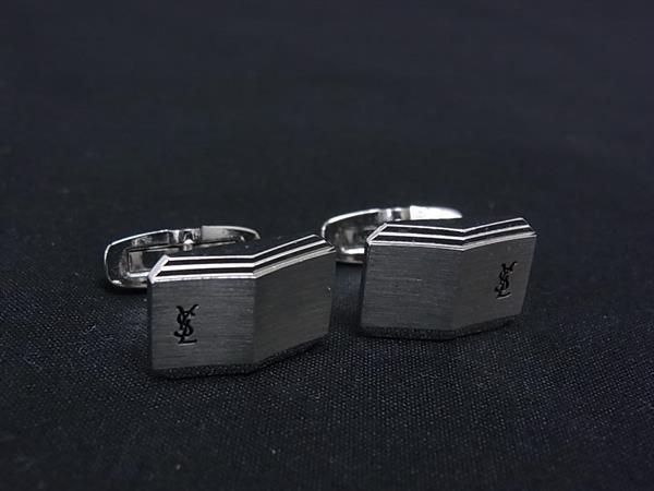 YVESSAINTLAURENT イヴサンローラン カフスボタン カフリンクス アクセサリー ビジネス 紳士 メンズ シルバー系 DN0215