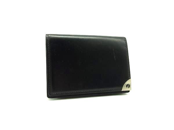dunhill ダンヒル レザー カードケース カード入れ 名刺入れ メンズ ブラック系 DM8170