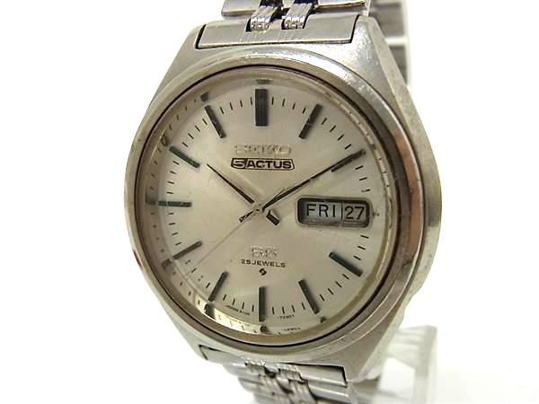 SEIKO セイコー ファイブアクタス 自動巻き SS 生活防水 腕時計 ウォッチ メンズ レディース シルバー系 DN1688