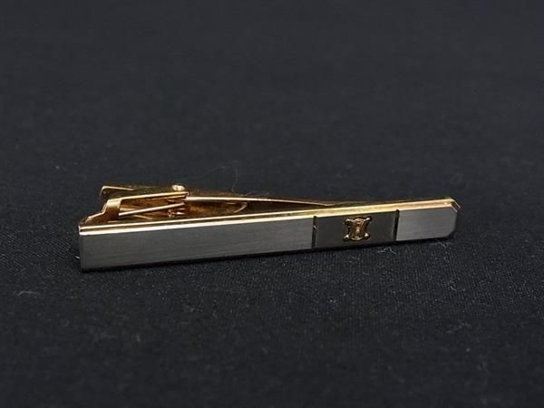 CELINE セリーヌ マカダム タイクリップ ネクタイピン アクセサリー ビジネス 紳士 メンズ ゴールド系 DN1761