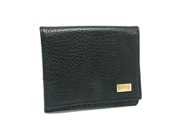 ■美品■ dunhill ダンヒル レザー コインケース コインパース 小銭入れ 紳士 ビジネス メンズ ブラック系 DN0853