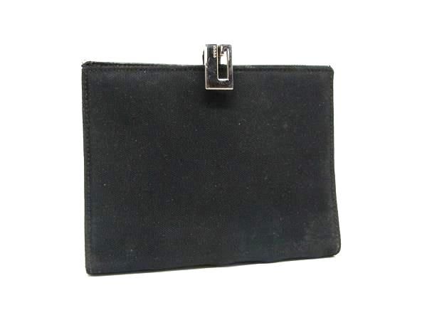 GUCCI グッチ ナイロンキャンバス×レザー 6穴式 システム手帳カバー ステーショナリー 文房具 ブラック系 DN0862