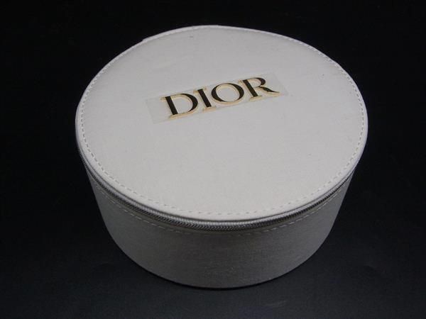 ■極美品■ ChristianDior クリスチャンディオール キャンバス アクセサリーケース 小物入れ マルチケース ホワイト系 DN0886