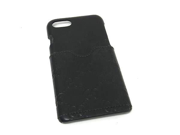 GUCCI グッチ グッチシマ GG柄 レザー iPhone7/8/SE2対応 iPhoneケース スマホケース レディース メンズ ブラック系 DN1955