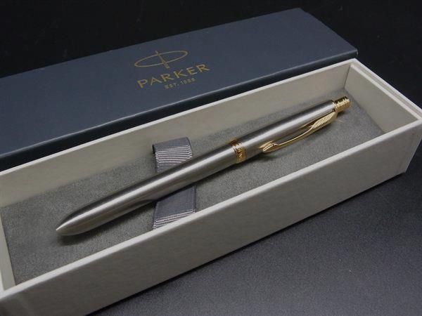 ■美品■ PARKER パーカー ボールペン 筆記用具 文房具 ステーショナリー レディース メンズ シルバー系×ゴールド系 DN0914