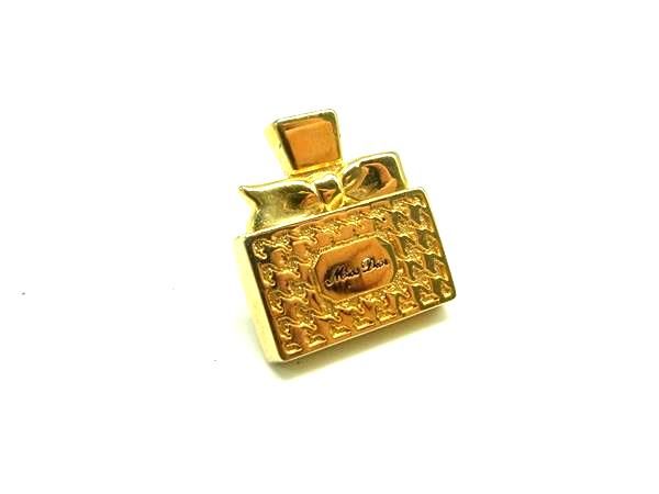 ■美品■ ChristianDior クリスチャンディオール Miss Dior ピンバッジ ピンブローチ アクセサリー ゴールド系 DN1003