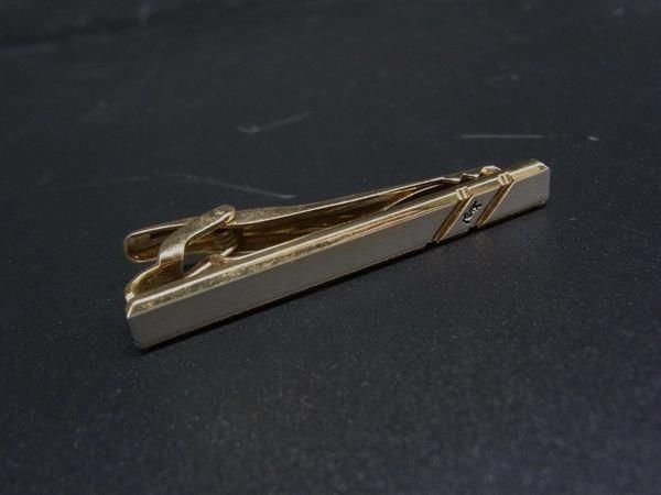 ■美品■ YVESSAINTLAURENT イヴサンローラン タイピン タイクリップ アクセサリー メンズ シルバー系×ゴールド系 DN1062
