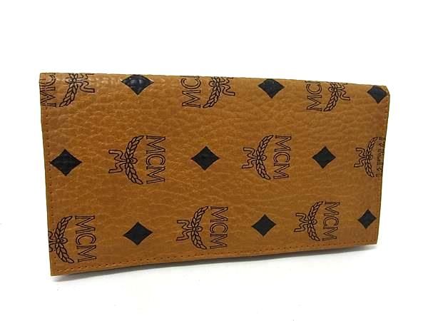 MCM エムシーエム モノグラム ヴィセトス柄 レザー 二つ折り 長財布