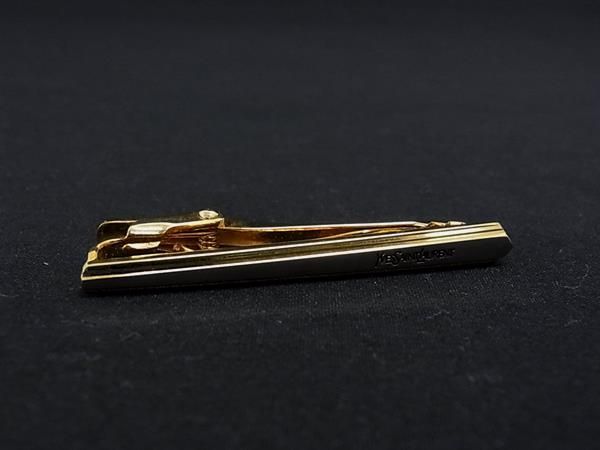 ■美品■ YVESSAINTLAURENT イヴサンローラン ヴィンテージ タイピン タイクリップ レディース メンズ シルバー系×ゴールド系 DN2059
