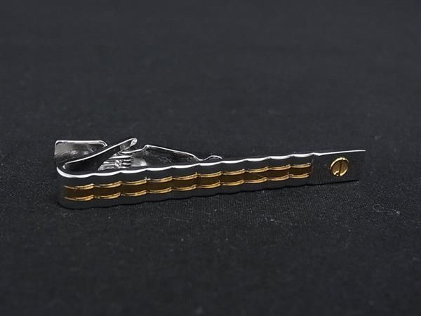 ■極美品■ dunhill ダンヒル タイピン タイクリップ 紳士 ビジネス メンズ シルバー系×ゴールド系 DN2064
