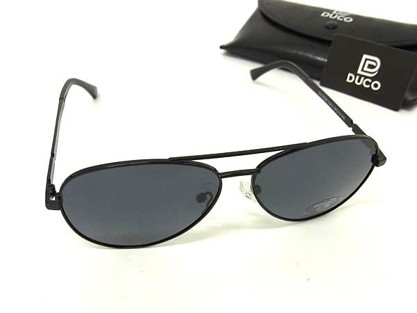 ■美品■ DUCO デュコ DC3025K Cat.3 59□13-145 サングラス メガネ 眼鏡 メンズ ブラック系 DN2110
