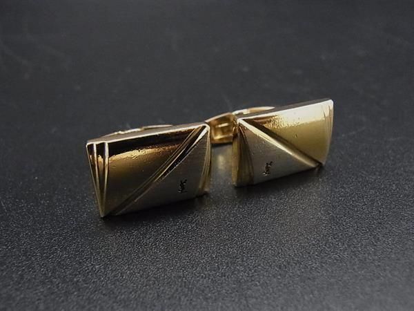 YVESSAINTLAURENT イヴサンローラン カフスボタン カフリンクス アクセサリー 紳士 ビジネス ゴールド系×シルバー系 DM8241