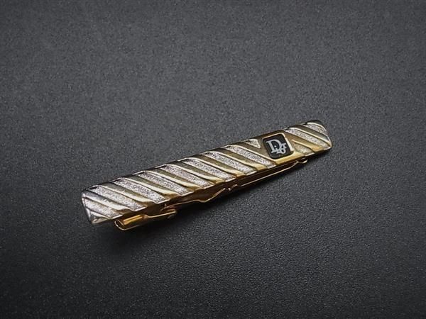 ChristianDior クリスチャンディオール タイクリップ ネクタイピン アクセサリー ゴールド系×シルバー系 DM8296