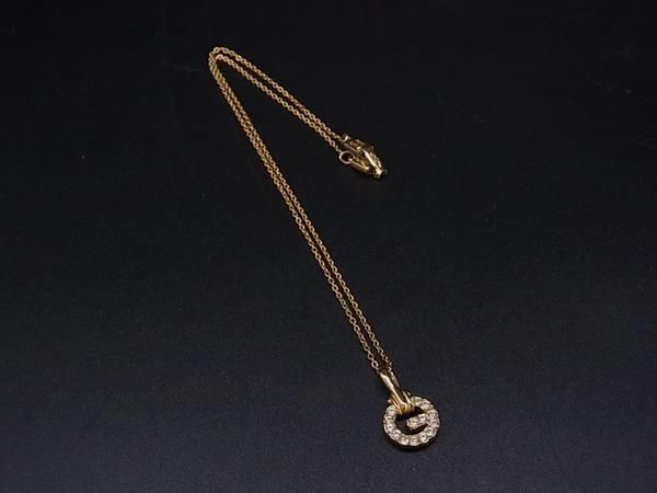 GIVENCHY ジバンシィ ラインストーン ネックレス ペンダント アクセサリー レディース ゴールド系 DM8325