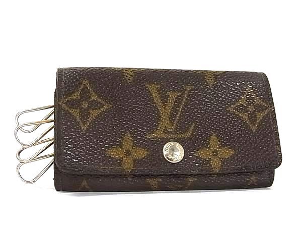 LOUIS VUITTON ルイヴィトン モノグラム M62631 ミュルティクレ4 4連 キーケース 鍵入れ レディース メンズ ブラウン系 DN2225