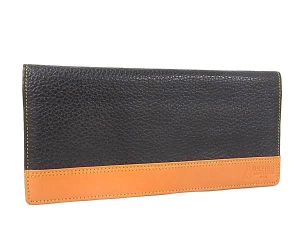■美品■ U.S. POLO ASSN. ユーエスポロアッスン レザー 二つ折り 長財布 ウォレット 札入れ カード入れ 小銭入れ ブラック系 DN2332