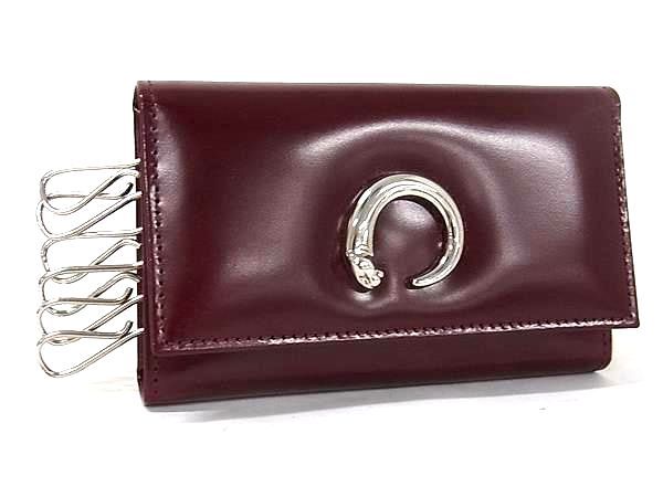 Cartier カルティエ パンテール レザー 6連 キーケース 鍵入れ ボルドー系 DN2408