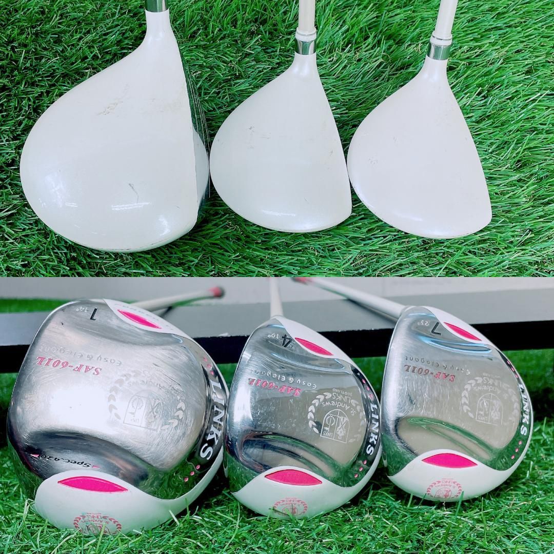 レディース ゴルフクラブ フルセット リンクス かわいい バッグ付 J3805 レディース ゴルフクラブ フルセット リンクス かわいい バッグ付