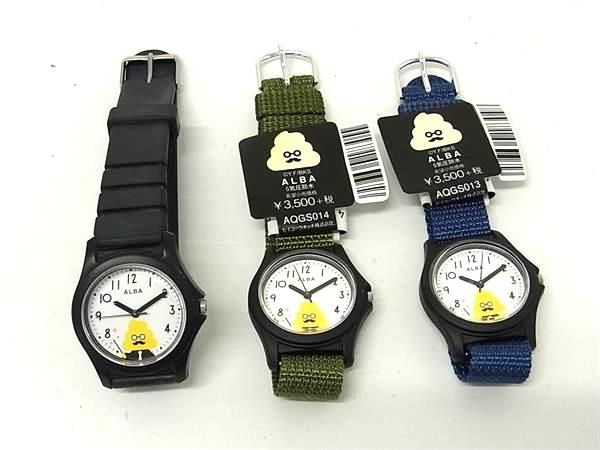 ■新品■未使用~■ SEIKO セイコー ALBA アルバ V501-KLW0 うんこ先生 クォーツ 腕時計 ウォッチ 3点セット まとめ売り DD9805