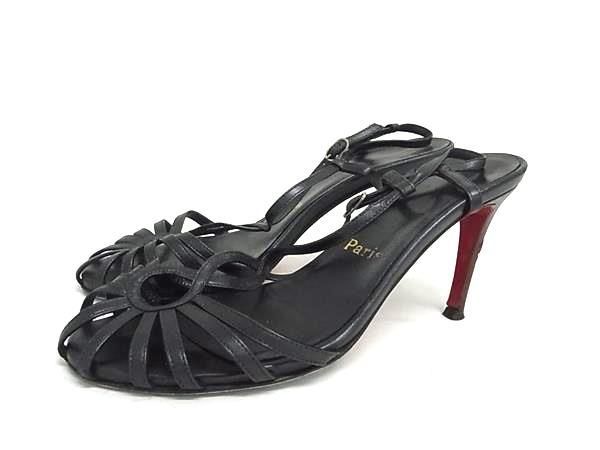Christian Louboutin クリスチャンルブタン レザー ヒール サンダル