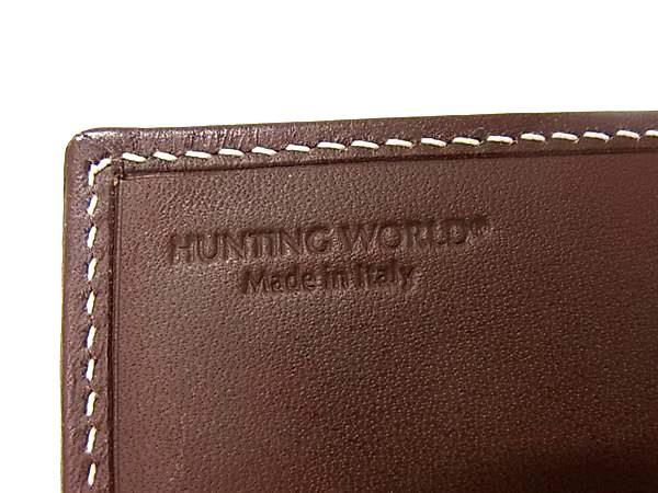 HUNTING WORLD ハンティングワールド レザー×キャンバス 二つ折り 長