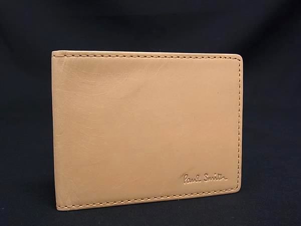 ■美品■ Paul Smith ポールスミス レザー カードケース カード入れ パスケース 定期入れ レディース ベージュ系 DN2768