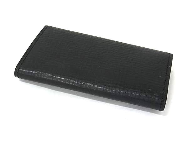 Burberrys バーバリーズ レザー 4連 キーケース 鍵入れ レディース メンズ ブラック系 DN2774