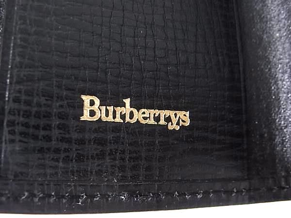 Burberrys バーバリーズ レザー 4連 キーケース 鍵入れ レディース メンズ ブラック系 DN2774