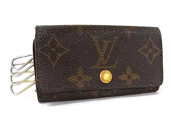 LOUIS VUITTON ルイヴィトン M62631 モノグラム ミュルティクレ4 4連 キーケース 鍵入れ レディース メンズ ブラウン系 DN2785