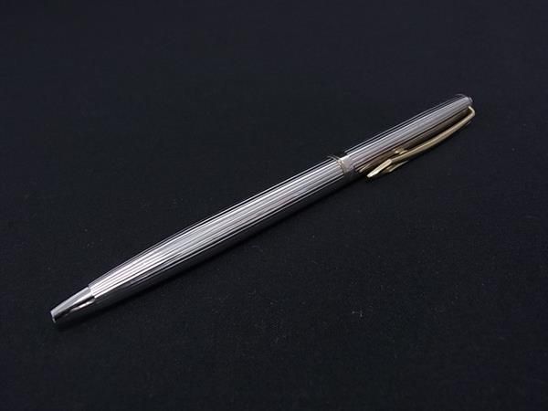 MIKIMOTO ミキモト 本真珠 アコヤ真珠 パール 約4mm ツイスト式 ボールペン 筆記用具 文房具 ステーショナリー シルバー系 DN3266