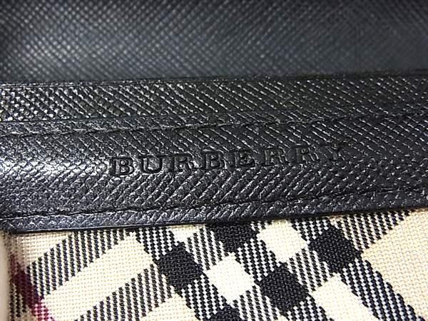 BURBERRY バーバリー キャンバス×レザー チェック柄 カードケース