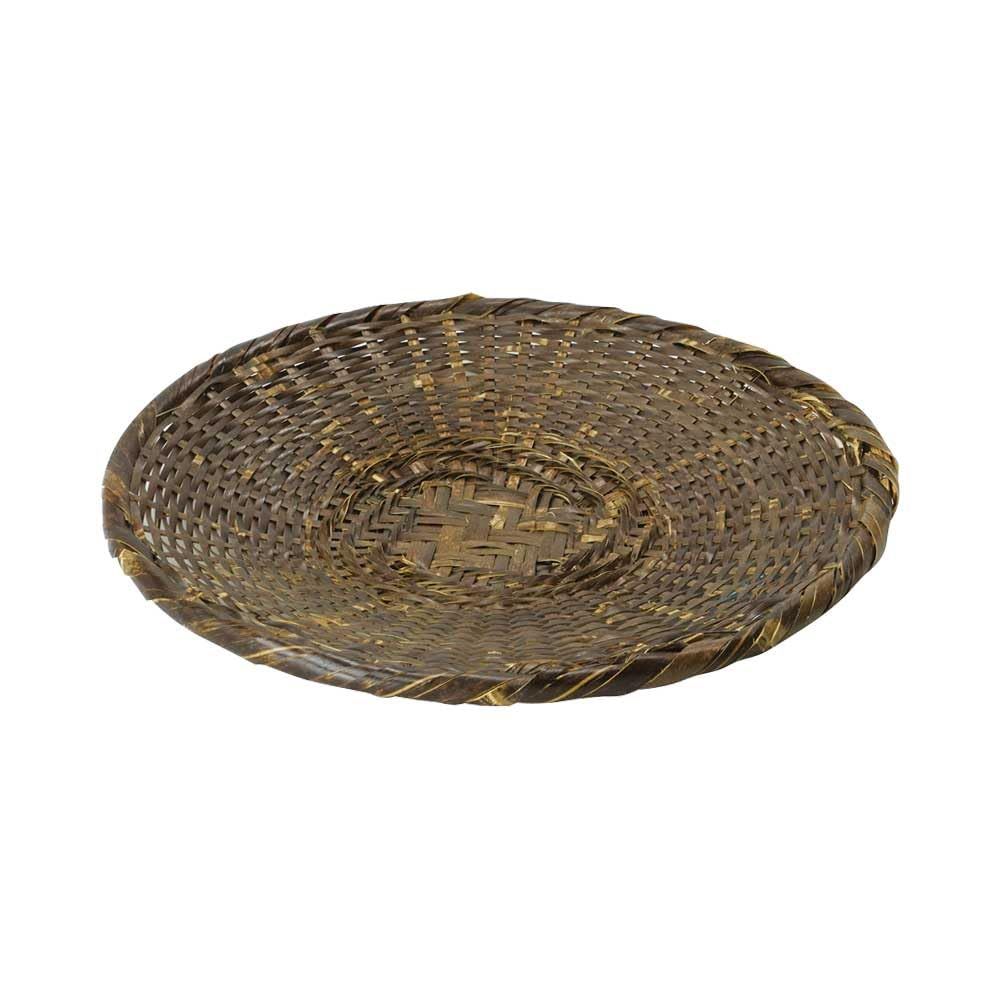 新品 ヤマコー 黒竹 編み蕎麦ざる 7寸 Φ21xH2cm 11251